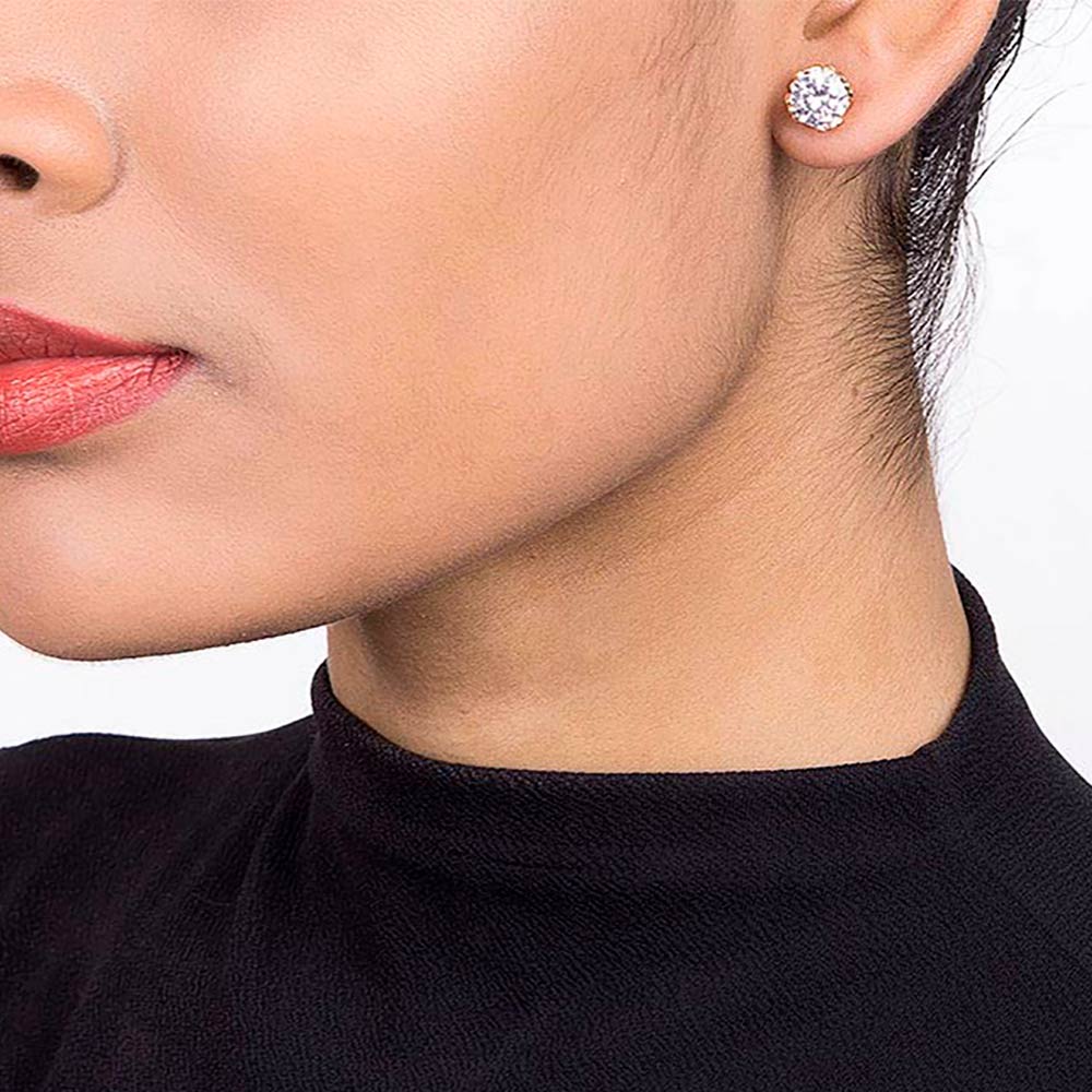 Brincos | JOIA BANHADA OURO 18K | BRINCO SOLITÁRIO BANHADO A OURO