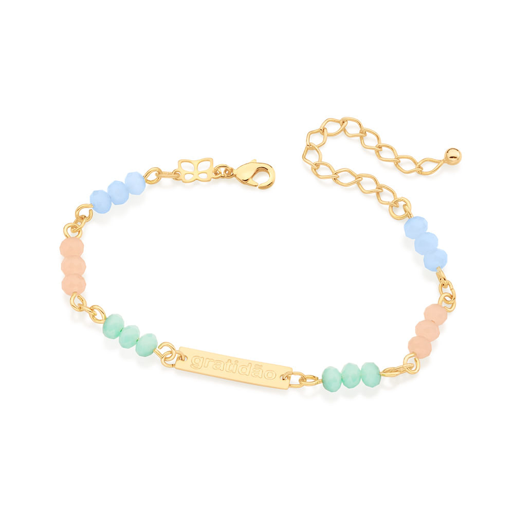 Pulseiras | JOIA BANHADA OURO 18K | PUSLEIRA GRATIDÃO BANHADA A